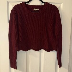 Urban Outfitters Deep Red Crew Neck Sweater